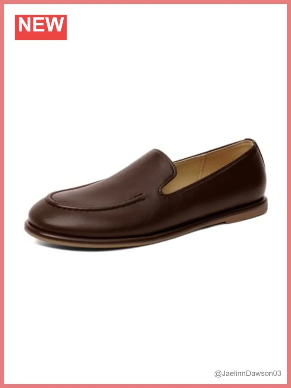 Faux Leather Slip On Flat Loafer Comfortable Business Casual